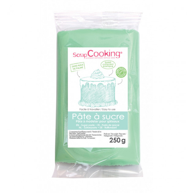 Pate a Sucre Vert d'eau 250 g ScrapCooking