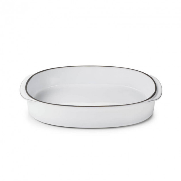 Plat Oblong Blanc Cumulus 34 x 25 cm Caractère Culinaire Revol