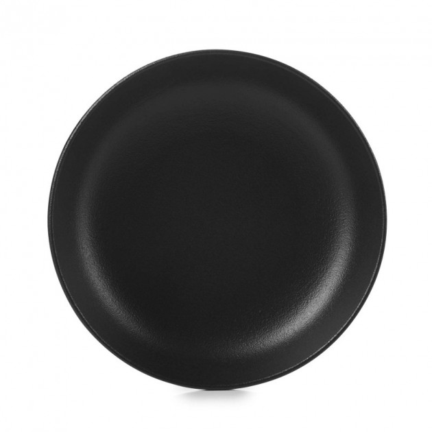 Assiette de 17 cm noire effet fonte Assiette de 17 cm noire effet fonte
