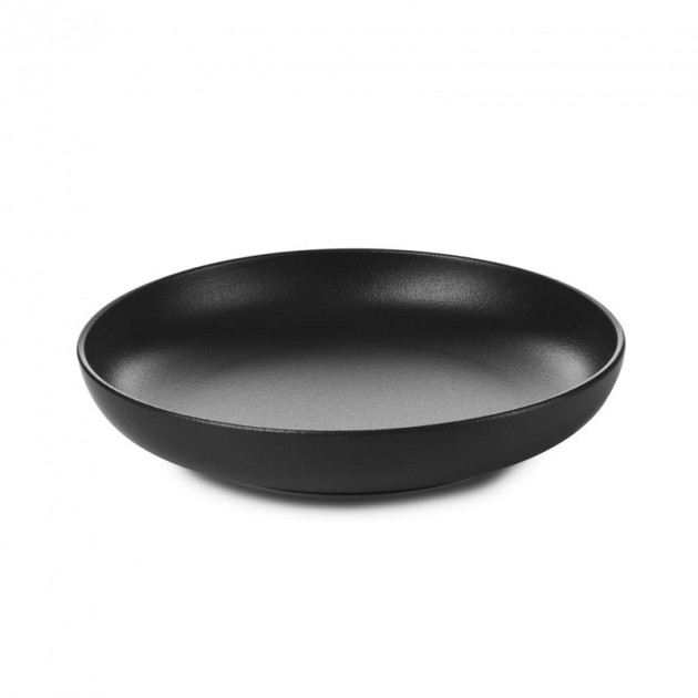 Assiette Creuse Porcelaine Noire 23 cm Adélie Revol