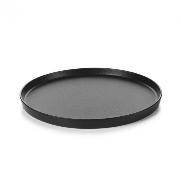 Assiette Plate Porcelaine Noire 22 cm Adélie Revol