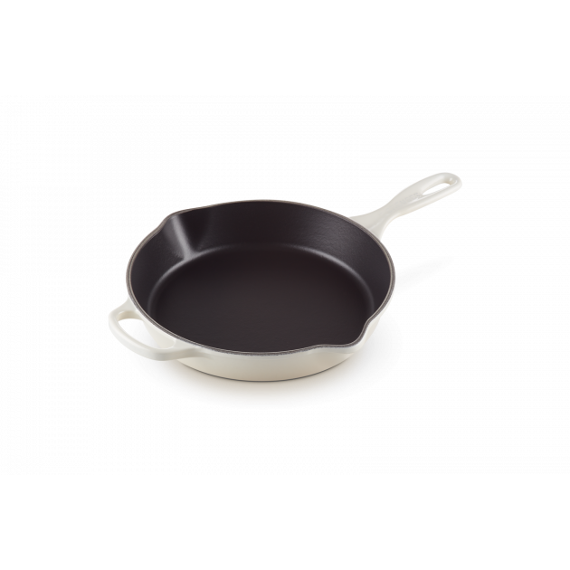 Skillet Rond Profond 26cm en Fonte Meringue Le Creuset