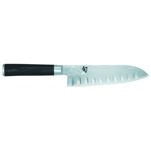 Couteau Santoku 18 cm Lame Alvéolée Shun Classic Damas Kai