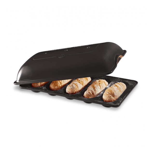 Moule à Mini-Baguettes en Céramique 39 cm Fusain Emile Henry : achat, vente  - Cuisine Addict