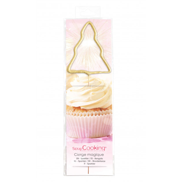 Cierge Magique Sapin Or 17,5 cm Scrapcooking
