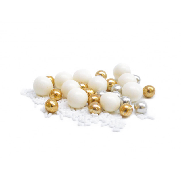 Détail des décors perles de sucre - Décoration comestible Scrapcooking Détail des décors perles de sucre - Décoration comestible Scrapcooking