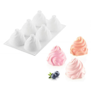 Moule Silicone Chantilly Ø 7,3 cm x H 6,5 cm (x6) Silikomart Professional Moule Silicone Chantilly Ø 7,3 cm x H 6,5 cm (x6) Silikomart Professional