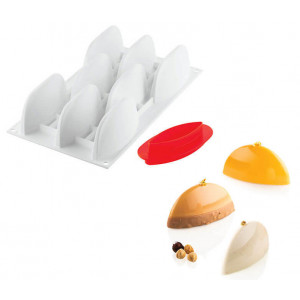 Moule silicone 16 mini ovales 5,5 cm - Silikomart