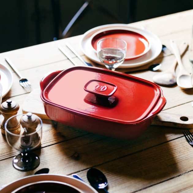 Couvercle avec Bouton en Céramique Emaillée