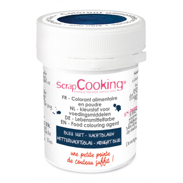 Colorant Alimentaire en Poudre Bleu Nuit 5g Scrapcooking