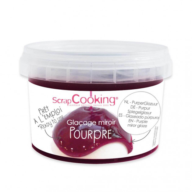 FIN DE SERIE Glaçage Miroir Pourpre 300 g Scrapcooking FIN DE SERIE Glaçage Miroir Pourpre 300 g Scrapcooking