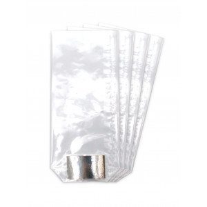 10 sachets confiseur transparent avec clips 14,5 x 23,5 cm