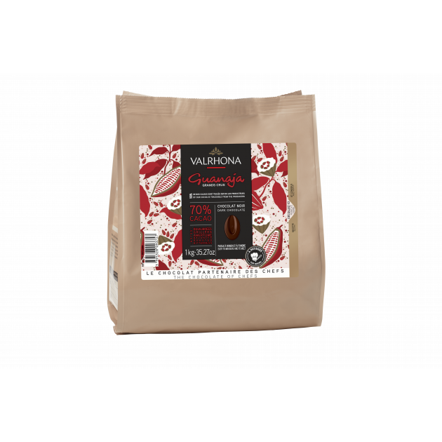 Chocolat de couverture noir Guanaja 70% 1kg Valrhona