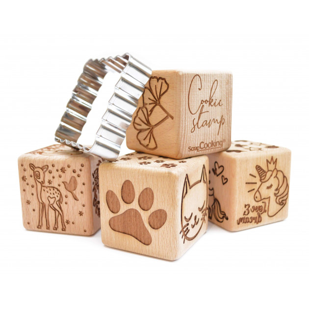Gamme Wood Scrapcooking : ensemble de différents tampons biscuit Gamme Wood Scrapcooking : ensemble de différents tampons biscuit