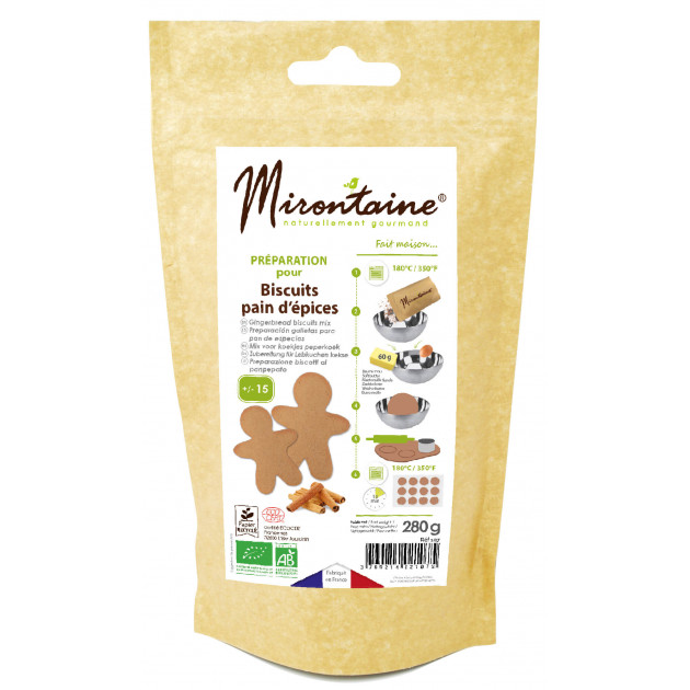 Préparation Biscuit Pain d'Épice Bio 280 g Mirontaine