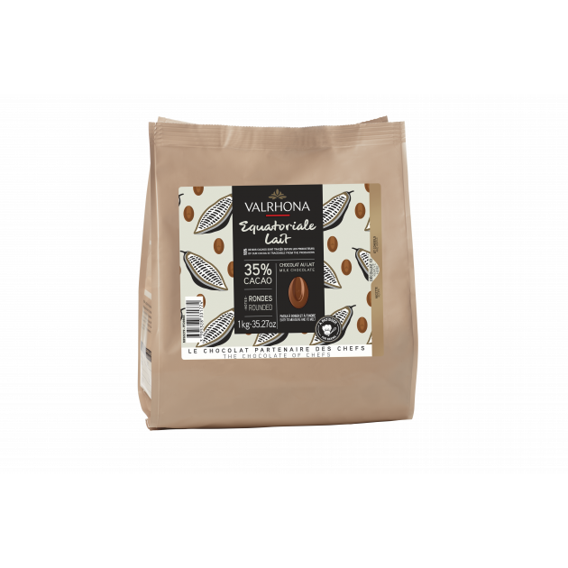 Chocolat de Couverture Lait Equatoriale 35% 1kg Valrhona