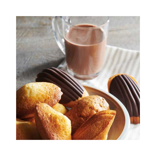Recette Madeleines Citron et Chocolat Noir Oriado 60% Bio Valrhona