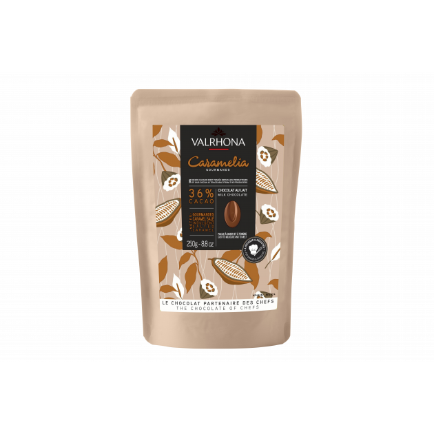 Chocolat de Couverture Lait Caramelia 36% 250g Valrhona