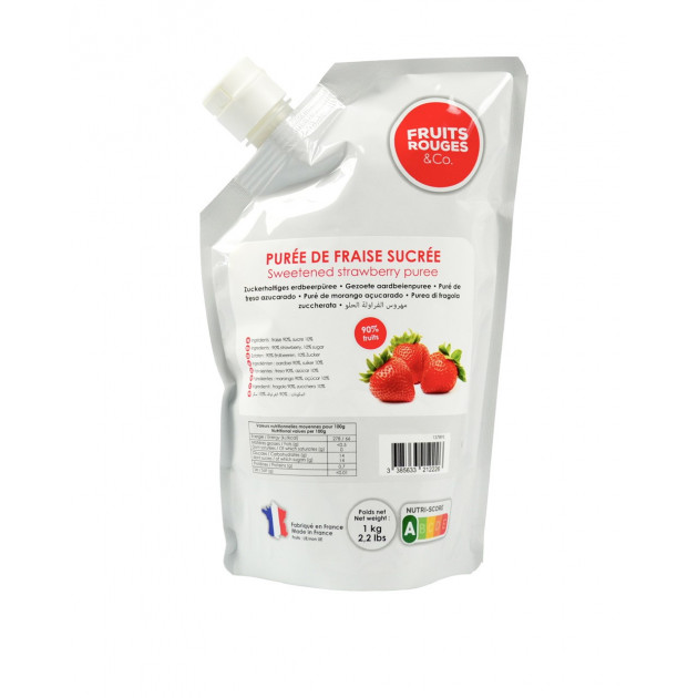 Purée de Fraise 1kg Fruits Rouges & Co - Purée de Fruit. ,  Achat, Vente