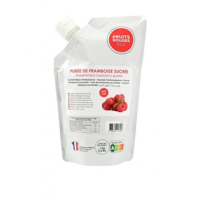 Puree de Framboise 1kg Fruits Rouges & Co