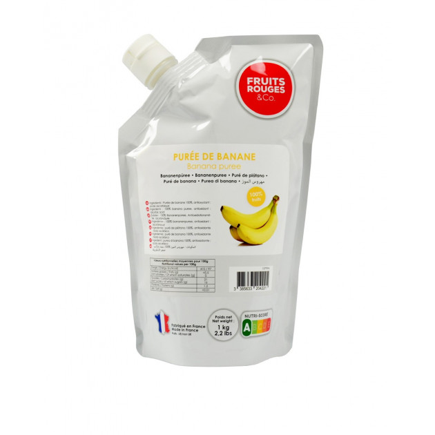 Puree de Banane 1kg Fruits Rouges & Co