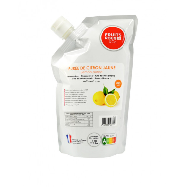 Puree de Citron Jaune 1kg Fruits Rouges & Co