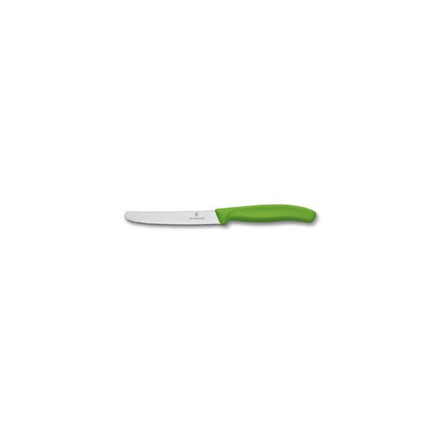 Lot 2 Couteaux à Tomate 11 cm Vert Swiss Classic Victorinox