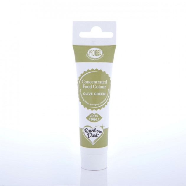 Colorant Alimentaire ProGel Vert Olive 25g Rainbow Dust