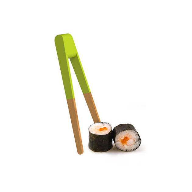 Pince à Sushi Bambou Vert 15 cm Pebbly