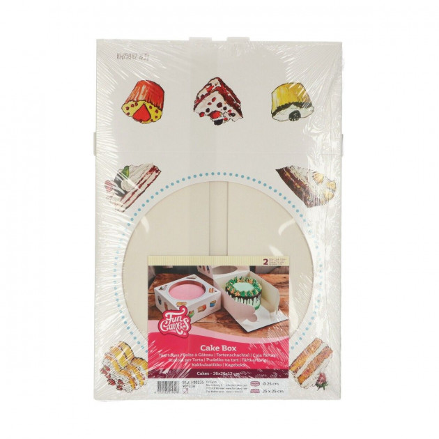 Boite A Gateau Avec Fenetre 26x26x12 Cm X2 Cuisineaddict Com Achat Acheter Vente