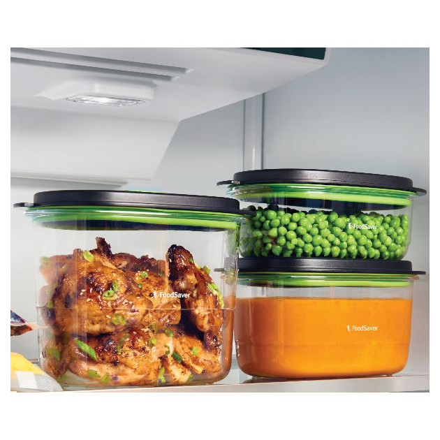 Lot 3 Boîtes Hermétiques "Fraîcheur & Marinade" 0.7L + 1.2L + 1.8L FoodSaver