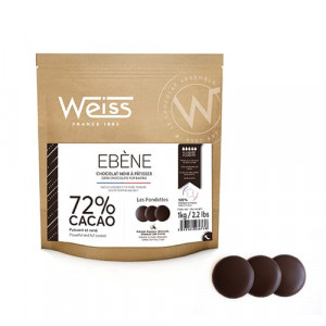 Chocolat Noir 72% Ebène 1 kg Weiss Chocolat Noir 72% Ebène 1 kg Weiss