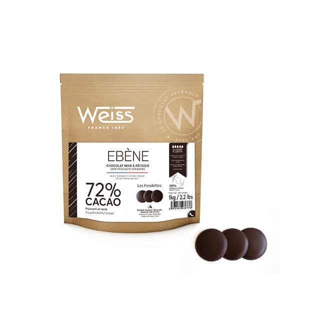 Chocolat noir à pâtisser professionnel bio 1kg - Chocolat Weiss