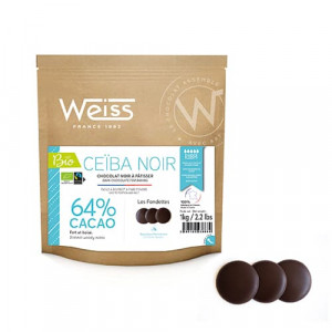 Chocolat Noir Bio 64% Ceïba 1 kg Weiss Chocolat Noir Bio 64% Ceïba 1 kg Weiss
