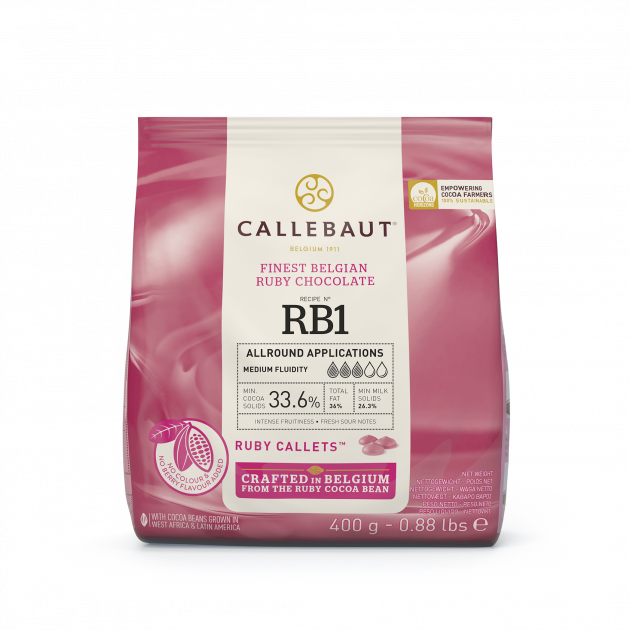 Chocolat Ruby RB1 33,6% 400 g Callebaut