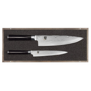 Set Couteau Universel et Couteau de Chef Shun Classic Damas Kai Set Couteau Universel et Couteau de Chef Shun Classic Damas Kai