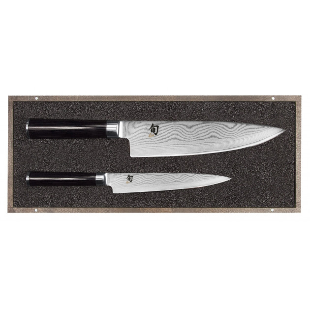 Set Couteau Universel et Couteau de Chef Shun Classic Damas Kai