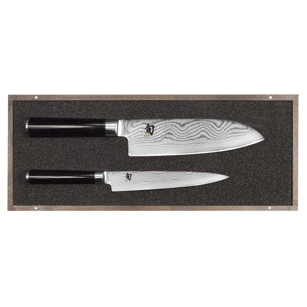 Set Couteau Santoku et Couteau Universel Shun Classic Damas Kai