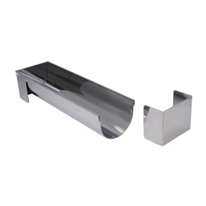 Gouttière à Bûche Ronde Démontable Inox 30.5 x 8.5 x 7.2 cm De Buyer Gouttière à Bûche Ronde Démontable Inox 30.5 x 8.5 x 7.2 cm De Buyer
