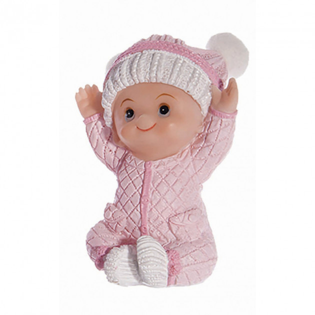 Sujet bapteme Fille Pyjama Rose 7.5 cm Modele 2 Sujet bapteme Fille Pyjama Rose 7.5 cm Modele 2