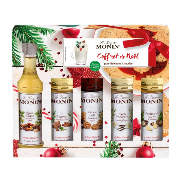 Coffret Sirops Pour Boissons Chaudes Noël (x5) Monin