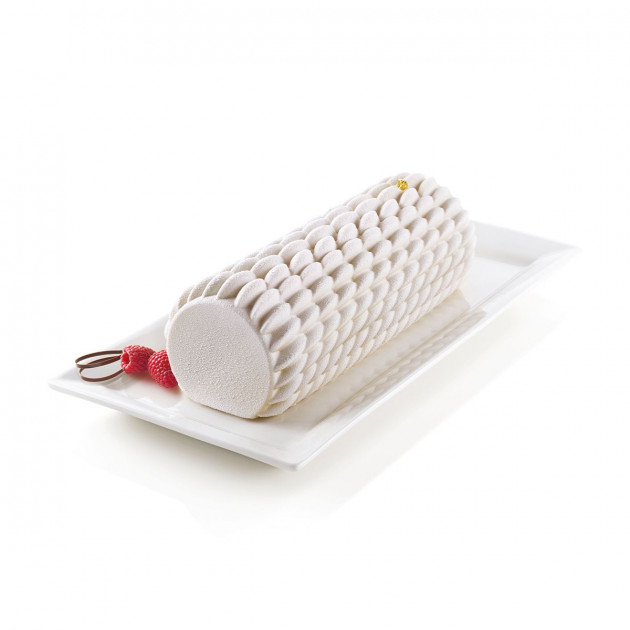 Moule Silicone Bûche avec Quenelles Silikomart 3D Design