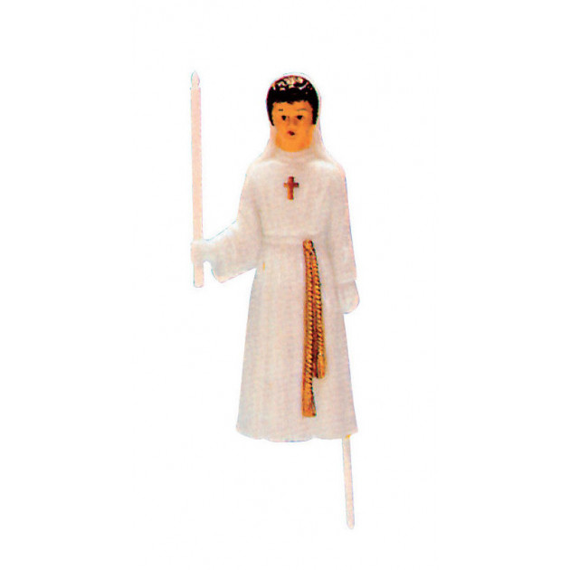 Sujet Communion Fille sur tige 11.5 cm