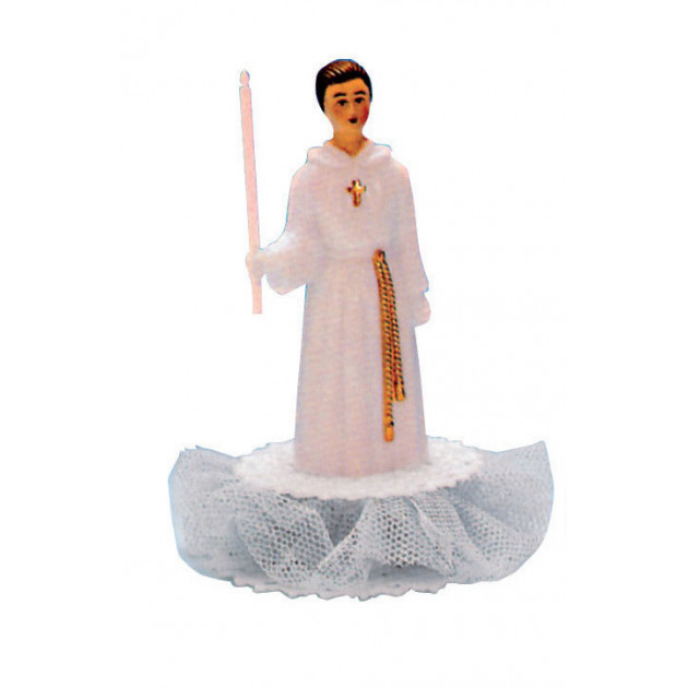 Sujet Communion GarÃ§on sur Socle avec Tulle 9.5 cm