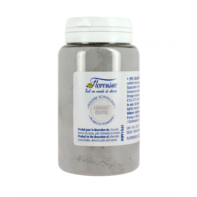 Spray poudre argent scintillant