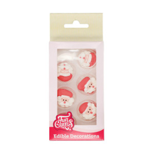 Décors en Sucre Père Noël (x8) FunCakes Décors en Sucre Père Noël (x8) FunCakes