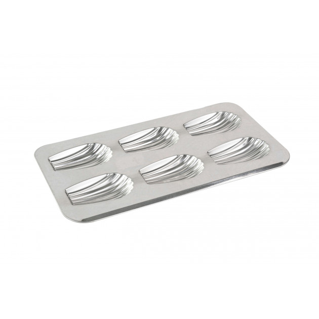 Moule 6 Madeleines XXL Anti-Adhésif Fer Blanc Gobel