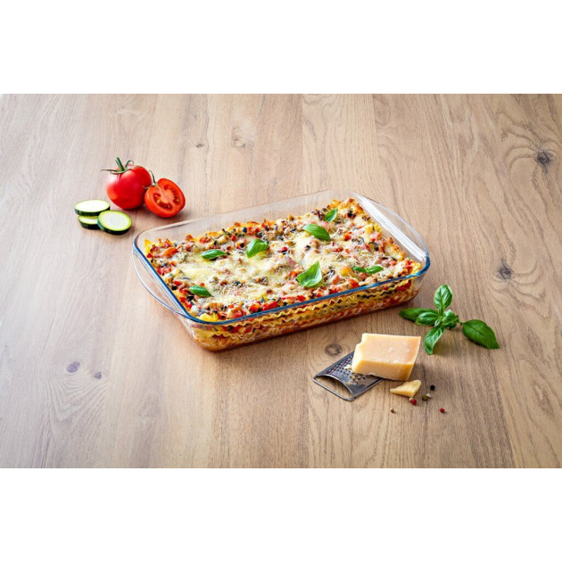 Plat à Lasagnes Rectangulaire en Verre 34 x 23 cm 2,6 L Essentials Pyrex  :achat, vente - Cuisine Addict