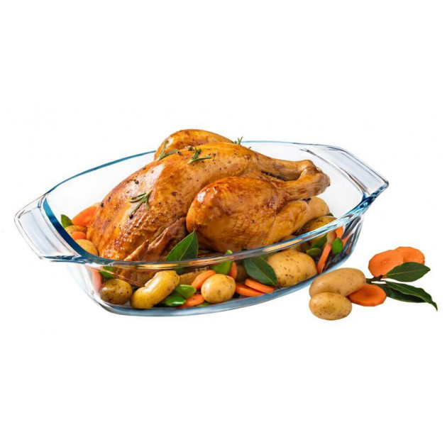 Plat pour four ovale avec poignées