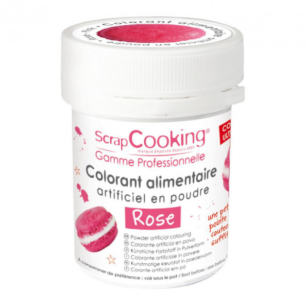 Colorant Alimentaire en Poudre Rose 5g Scrapcooking